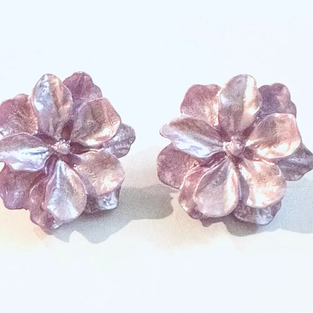 Acrylic Flower Petal Earrings
